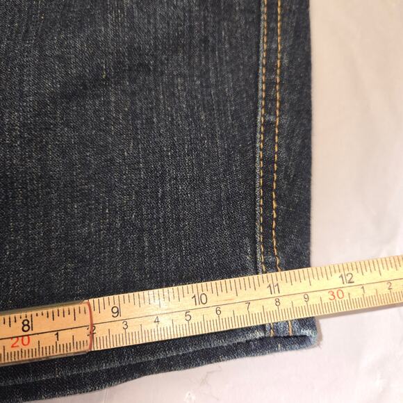 Goddess Womens Size 24 Denim Shorts Bermuda Dark Wash Stretch Beach Vacation - Picture 10 of 16